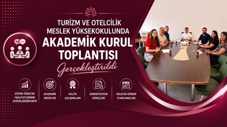 Turizm ve Otelcilik MYO Akademik Kurul Toplantısı